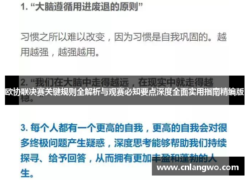 欧协联决赛关键规则全解析与观赛必知要点深度全面实用指南精编版 欧协联决赛关键规则全解析与观赛必知要点深度全面实用指南精编版